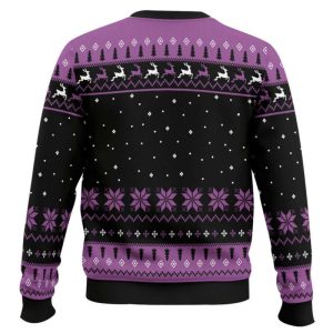 Prince Dearly Beloved Merry Christmas Black Purple Ugly Christmas Sweater1