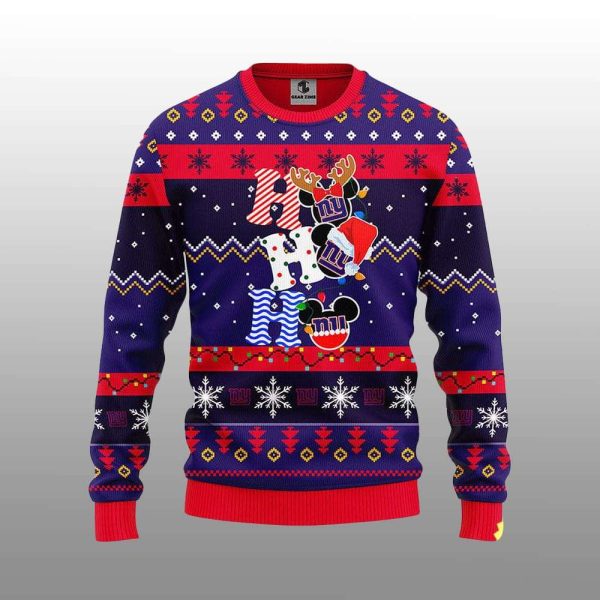 Giants HoHoHo Mickey Ugly Christmas Sweater