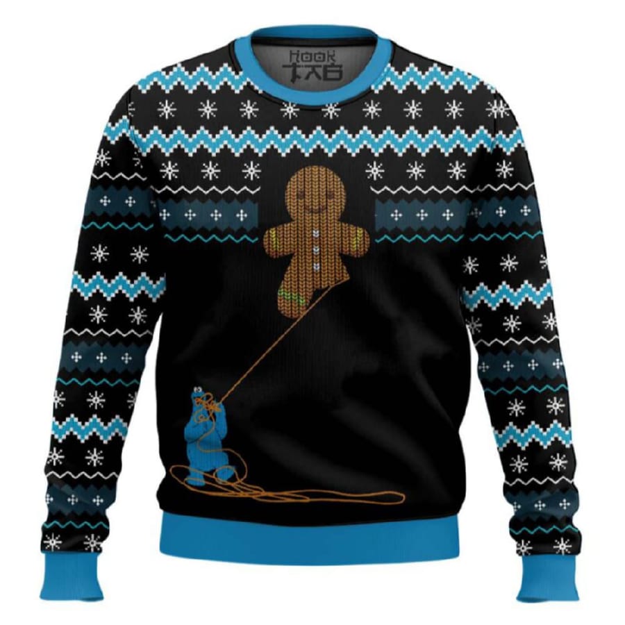 Gingerbread Cookie Monster Ugly Christmas Sweater Gingerbread Cookie Monster Ugly Christmas Sweater