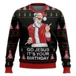 Go Jesus It's Your Birthday Ugly Christmas Sweater