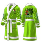 Grnch In Case Of Accident My Blood Type Is Jameson Fleece Bathrobe