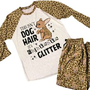 Chihuahua Raglan Lounge Pajamas It’s Chihuahua Glitter