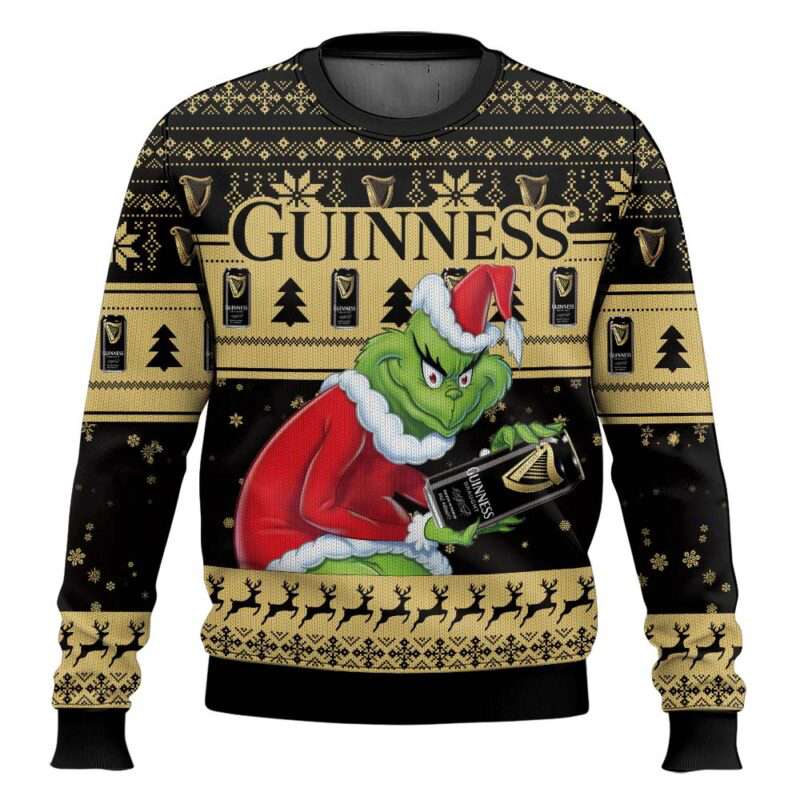 Guinness Grnch Ugly Christmas Sweater Guinness Grnch Ugly Christmas Sweater