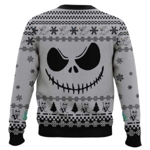 Jack Skellington Face Love White Hoodie Christmas Sweater1