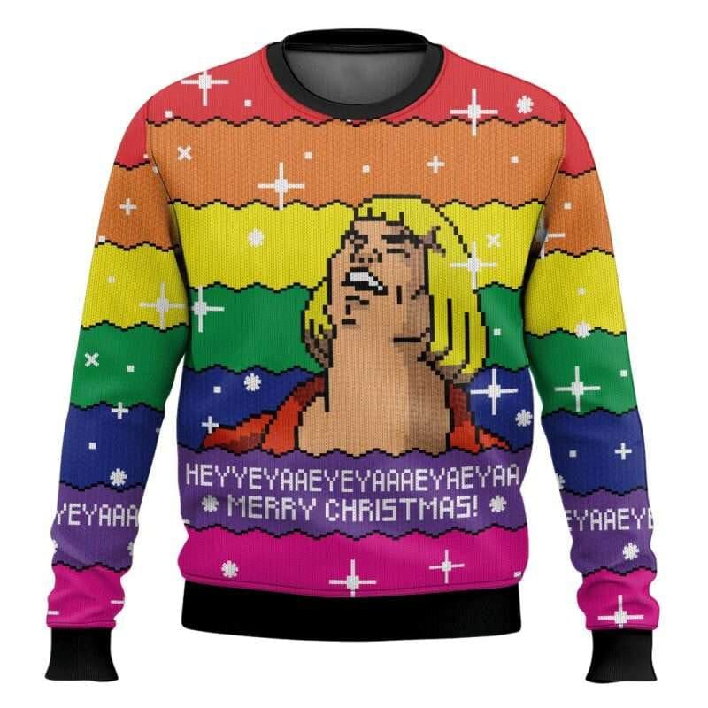HEYYEYA HE MAN Merry Christmas Ugly Sweater HEYYEYA HE-MAN Merry Christmas Ugly Sweater