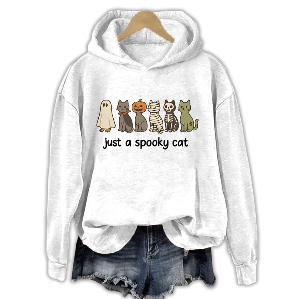 Halloween Just A Spooky Cat Hoodie Halloween Just A Spooky Cat Hoodie