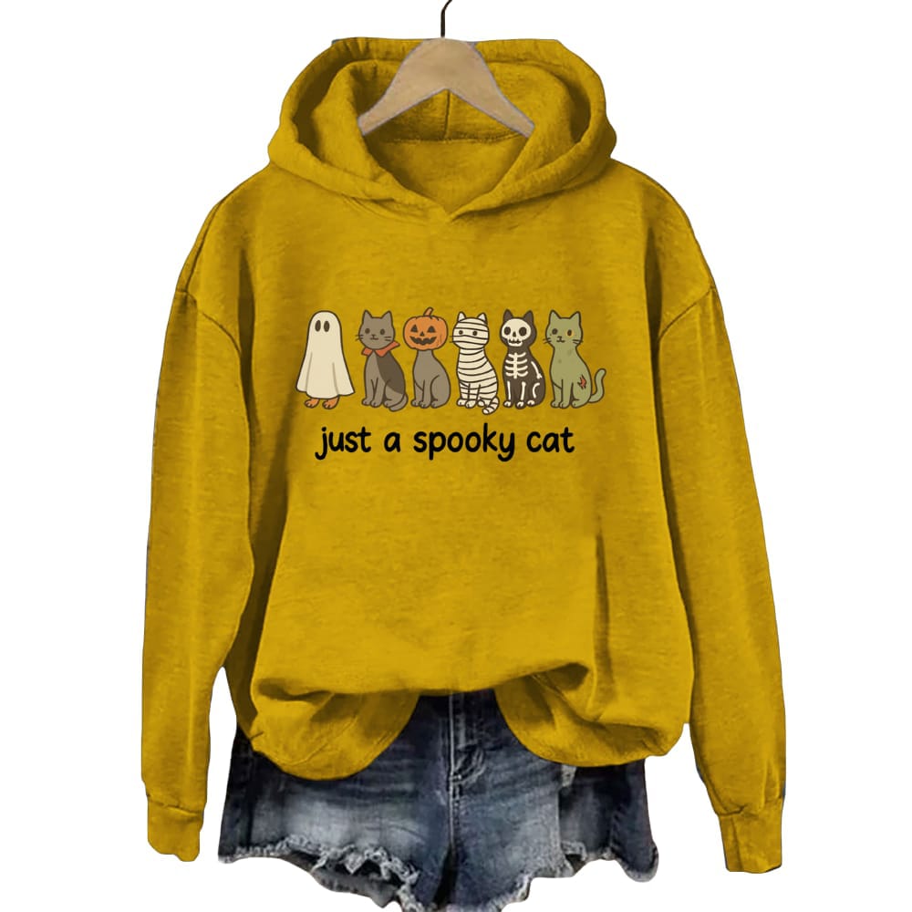 Halloween Just A Spooky Cat Hoodie Halloween Just A Spooky Cat Hoodie