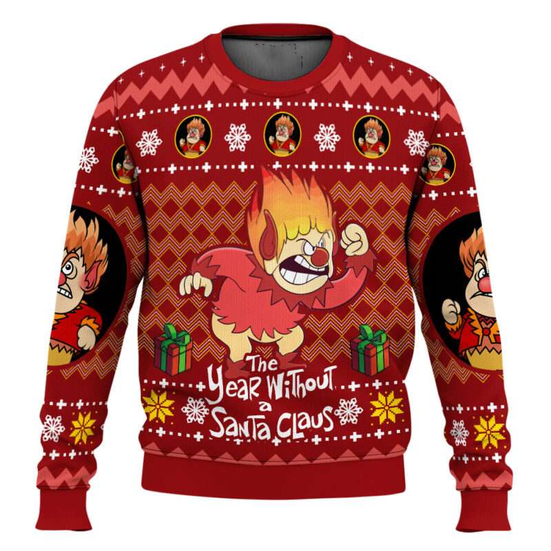 Heat Miser The Year Without a Santa Claus Ugly Christmas Sweater Heat Miser The Year Without a Santa Claus Ugly Christmas Sweater