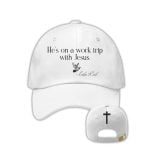 He's On A Work Trip With Jesus Erika Kirk Hat