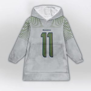 Smith Njigba 11 Seattle Football Unisex Blanket Hoodie1