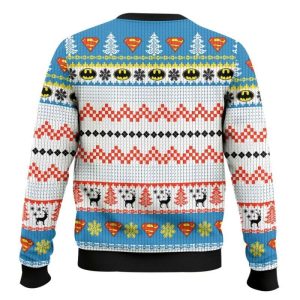 Superman And Batman Ugly Christmas Sweater1
