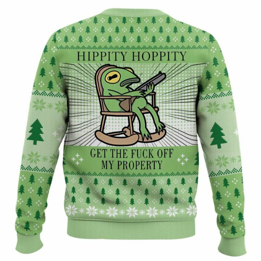 Hippity Hoppity Frog Meme Christmas Ugly Sweater Hippity Hoppity Frog Meme Christmas Ugly Sweater