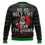 Ho Ho Holy Shit I'm Drunk Santa Claus Ugly Christmas Sweater