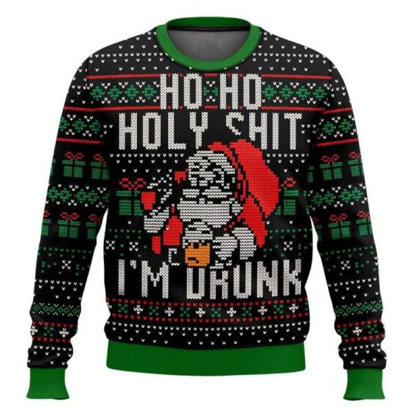 Ho Ho Holy Shit I’m Drunk Santa Claus Ugly Christmas Sweater