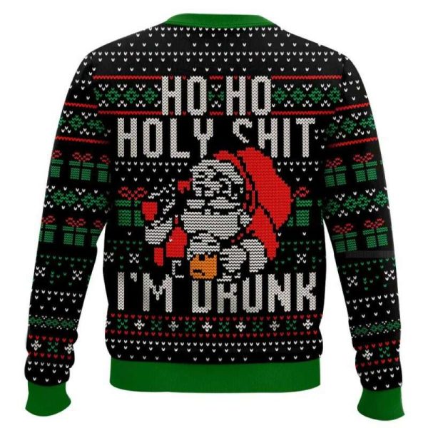 Ho Ho Holy Shit I’m Drunk Santa Claus Ugly Christmas Sweater