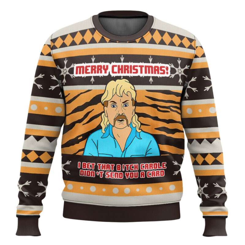 I Bet That Bitch Carole Didnt Send You A Card Ugly Christmas Sweater I Bet That Bitch Carole Didn't Send You A Card Ugly Christmas Sweater