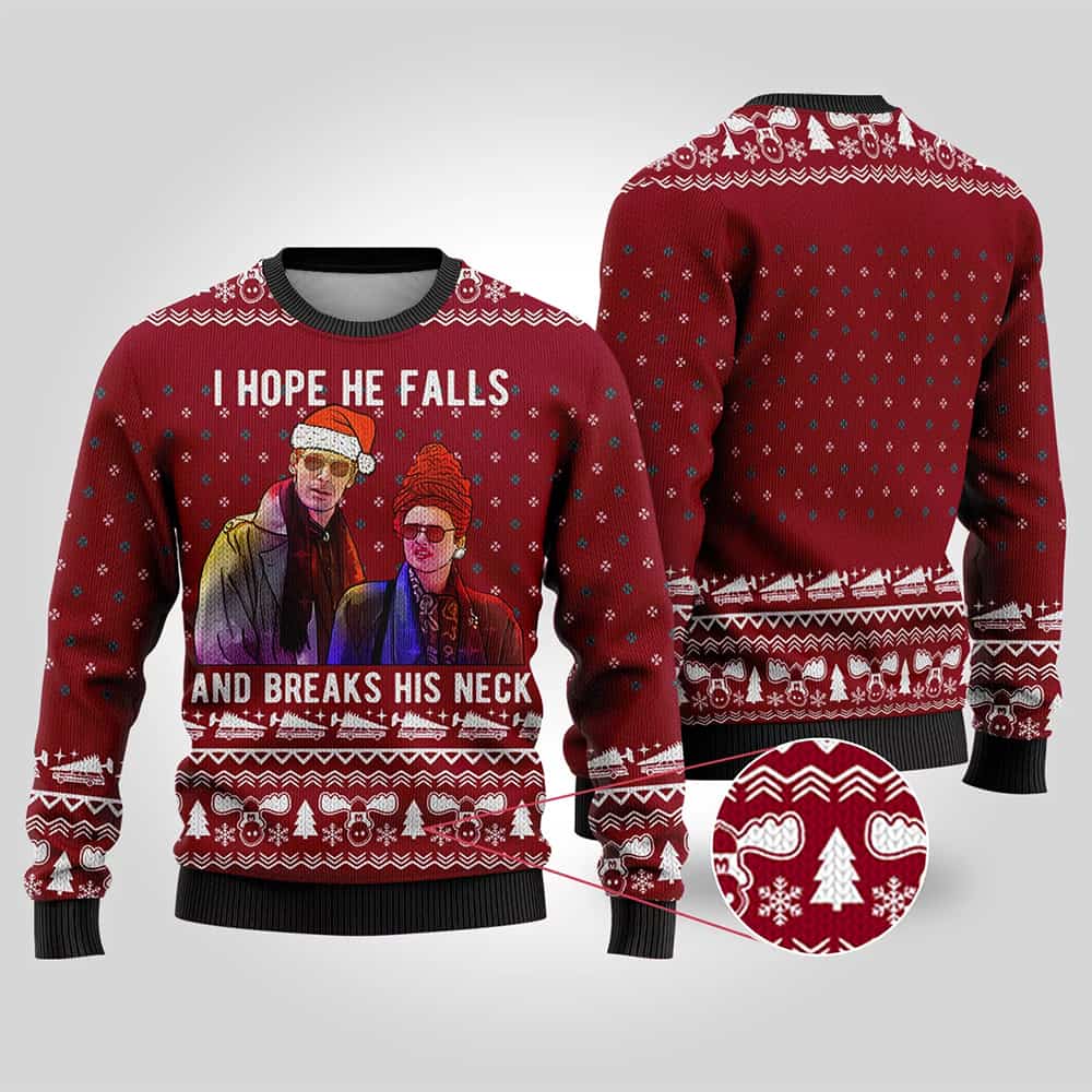 I Hope He Falls National Lampoon Ugly Christmas Sweater I Hope He Falls National Lampoon Ugly Christmas Sweater
