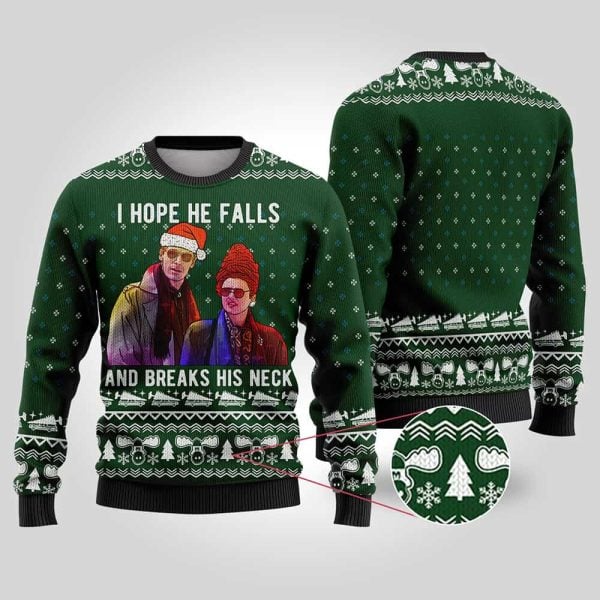 I Hope He Falls National Lampoon Ugly Christmas Sweater