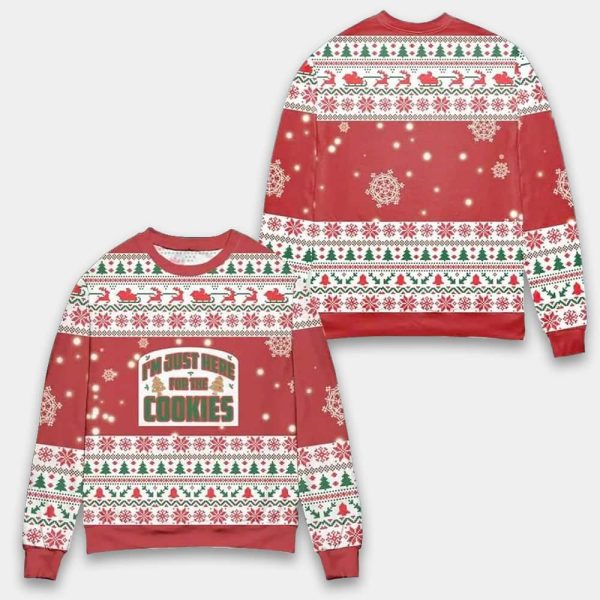 I’m Just Here For The Cookies Ugly Christmas Sweater