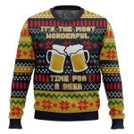 It's The Most Wonderful Time For A Beer Parody Ugly Christmas Sweater