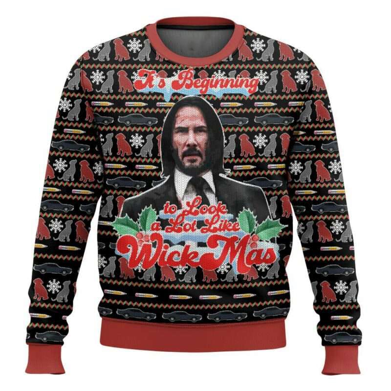 Its Beginning To Look A Lot Like WickMas John Wick Ugly Christmas Sweater It's Beginning To Look A Lot Like WickMas John Wick Ugly Christmas Sweater
