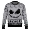 Jack Skellington Face Love White Hoodie Christmas Sweater