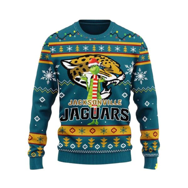 Jaguars Funny Grnch Ugly Christmas Sweater
