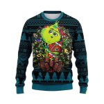 Jaguars Grnch Hug Ugly Christmas Sweater