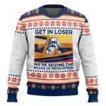 Karl Marx Get In Loser Ugly Christmas Sweater