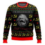 Karl Marx I'm Dreaming Of A Red Christmas Ugly Sweater
