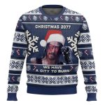 Keanu Reeves Cyberpunk 2077 Christmas Ugly Sweater