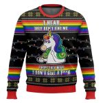 LGBT Unicorn I Don't Give A Fuck Ugly Christmas Sweater