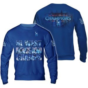 2025 Dodgers NL West Division Champions Hoodie2