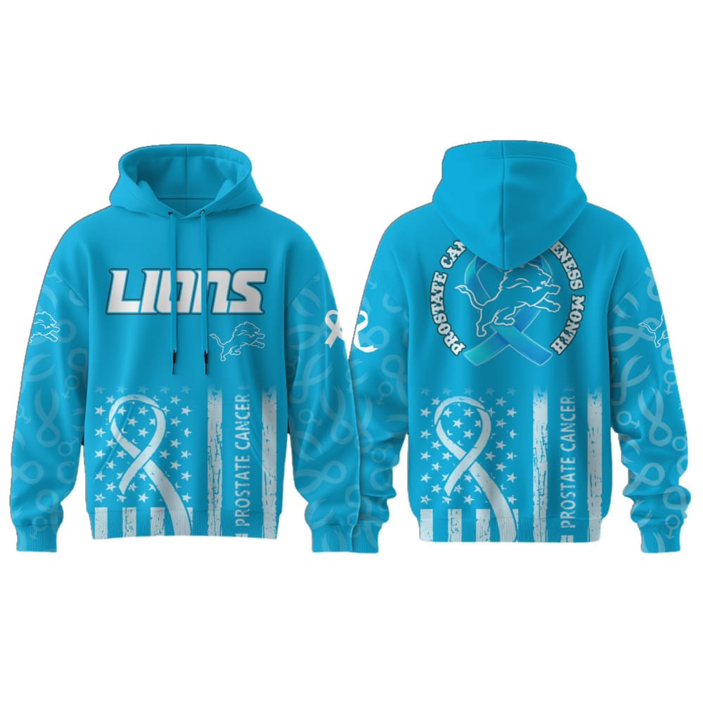 Lions Prostate Cancer Awareness Hoodie 2025 Lions Prostate Cancer Awareness Hoodie 2025