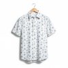Luigi Mangione Spring Summer Blue Disty Floral Shirt
