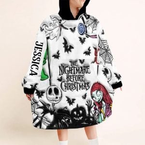Personalized The Nightmare Before Christmas Blanket Hoodie1