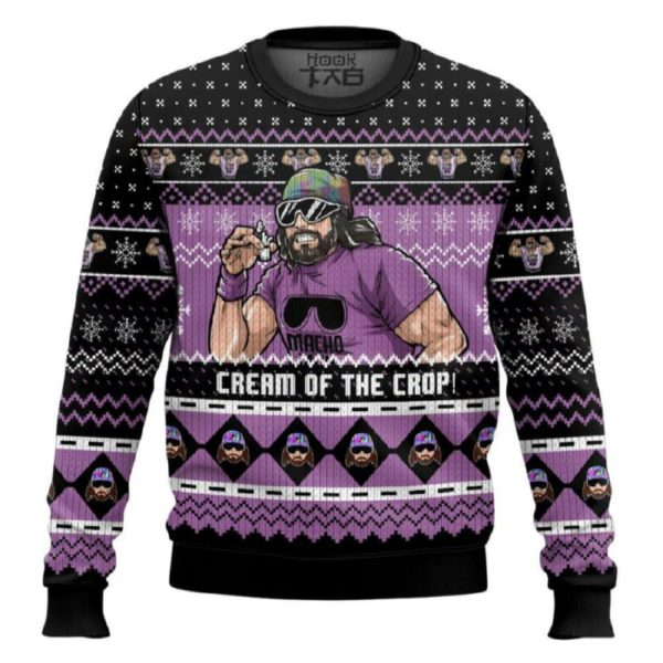 Macho Man Cream Of The Crop Ugly Christmas Sweater