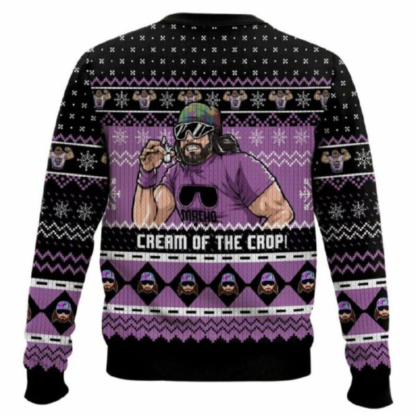 Macho Man Cream Of The Crop Ugly Christmas Sweater
