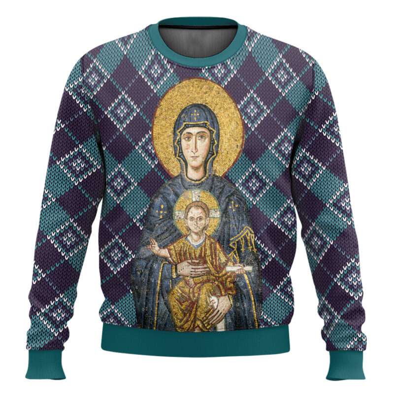 Maria And Jesus In Eastern Orthodox Christmas Christmas Sweater Maria And Jesus In Eastern Orthodox Christmas Christmas Sweater