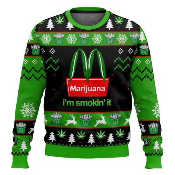 Marijuana I’m Smokin’ It Christmas Ugly Sweater