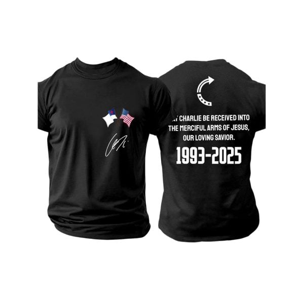 May Charlie Be Received Into The Merciful Arms Of Jesus Our Loving Savior Two-Sided Shirt