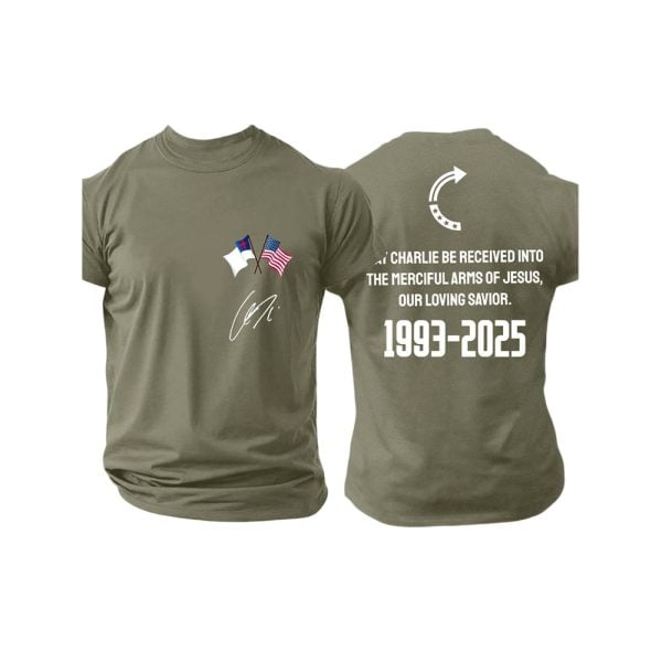 May Charlie Be Received Into The Merciful Arms Of Jesus Our Loving Savior Two-Sided Shirt