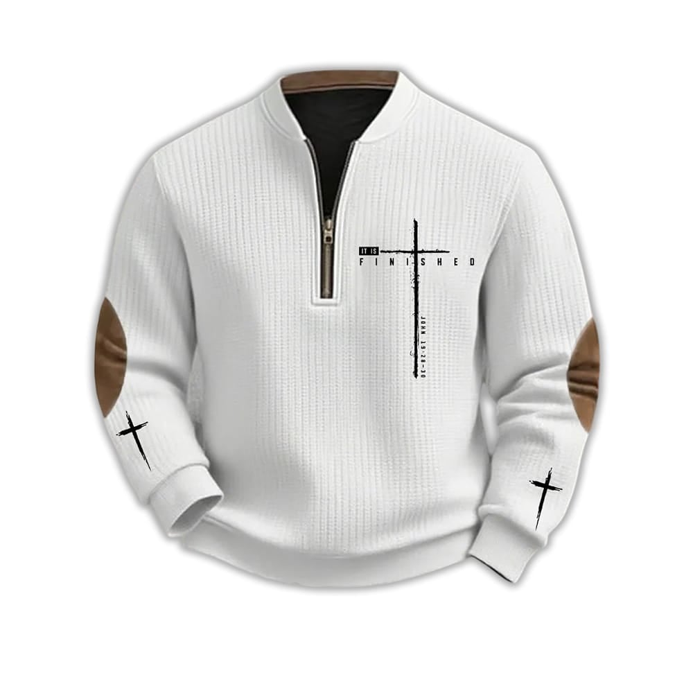 Mens It Is Finished Cross Printed Casual Top Men's It Is Finished Cross Printed Casual Top
