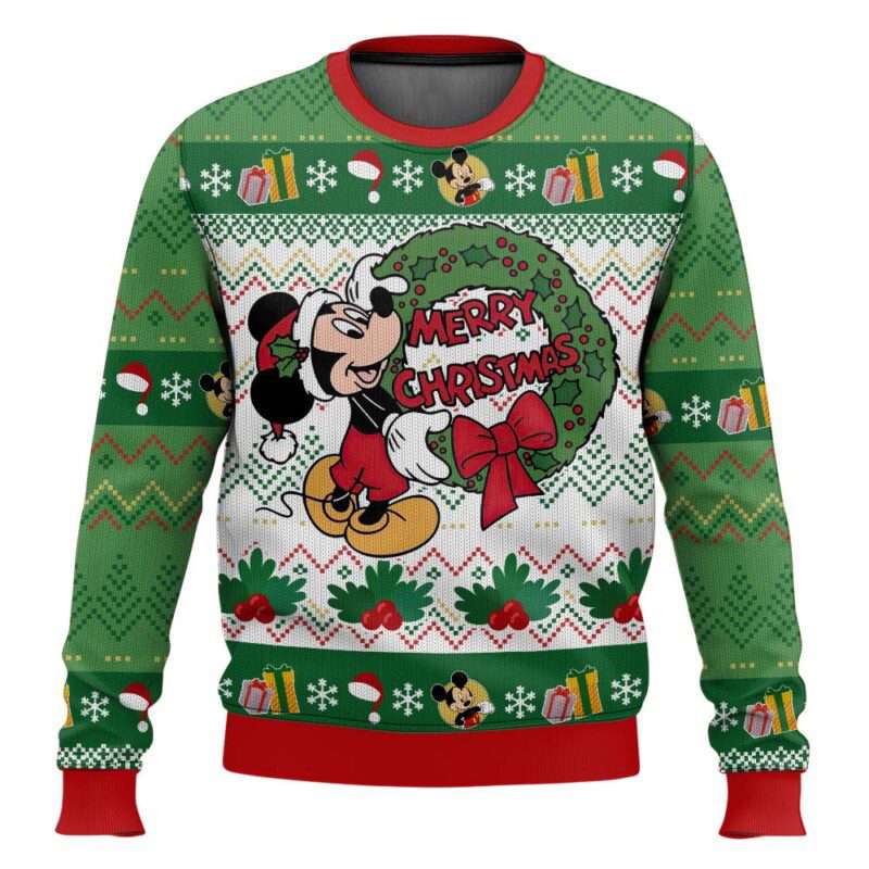 Merry Christmas Mickey Mouse Ugly Christmas Sweater Merry Christmas Mickey Mouse Ugly Christmas Sweater