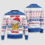 Merry Drunk Custom Name Christmas Ugly Sweater