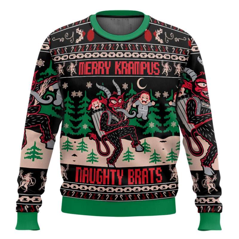 Merry Krampus Naughty Brats Christmas Ugly Sweater Merry Krampus Naughty Brats Christmas Ugly Sweater