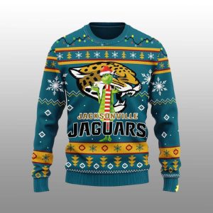 Jaguars Funny Grnch Ugly Christmas Sweater1