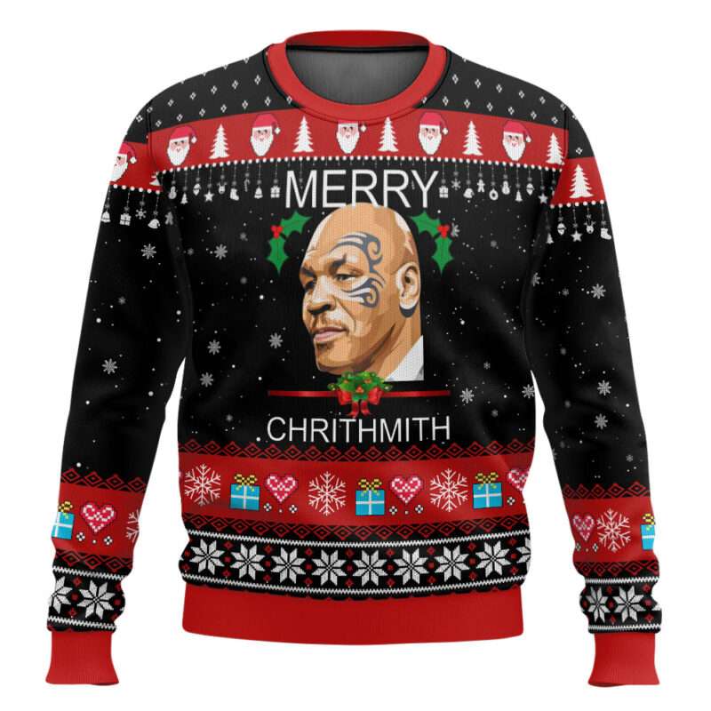 Mike Tyson Merry Chrithmith Ugly Christmas Sweater Mike Tyson Merry Chrithmith Ugly Christmas Sweater