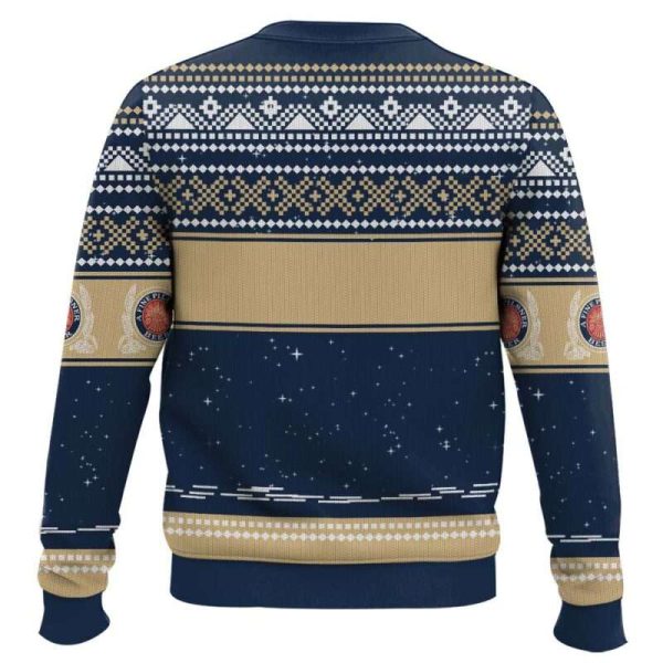 Miller Lite Bulldog Ugly Christmas Sweater