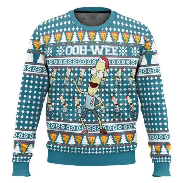 Mr Poopybutthole Ohh Wee Rick n Morty Ugly Christmas Sweater
